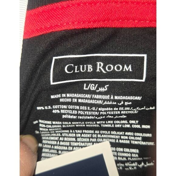 Club Room Men's Size Large Black/Red Plaid Fleece Pajama Set - Picture 3 of 3